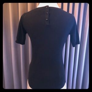 Black Button Back Banana Republic Top Size XS
